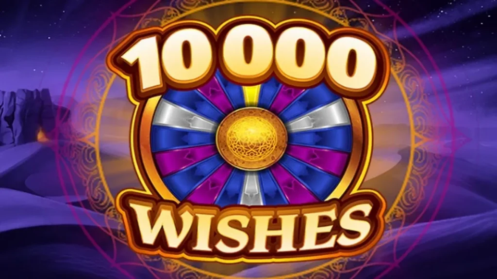 Tampilan visual slot 10000 Wishes dengan elemen grafis yang cerah dan memikat.