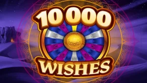 Tampilan visual slot 10000 Wishes dengan elemen grafis yang cerah dan memikat.