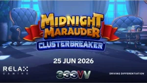 Tampilan visual slot Midnight Marauder ClusterBreaker dengan tema pencurian